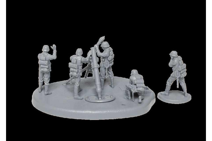 Wargames (WWII) military 6268 - German 120mm Mortar w/Crew (Snap Fit) (1:72)