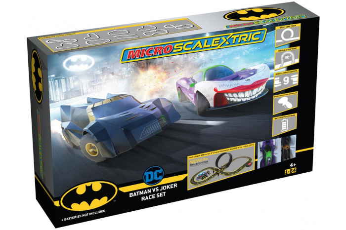 Autodráha MICRO SCALEXTRIC G1155M - Batman vs Joker (Battery Powered) (1:64)