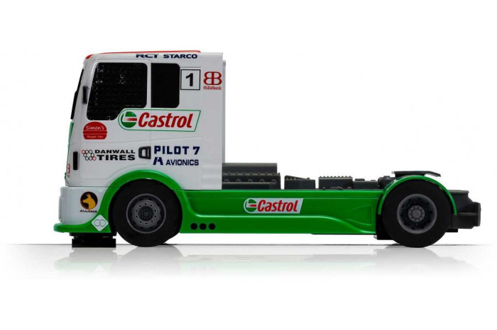 Autíčko Super Resistant SCALEXTRIC C4156 - Racing Truck - Red & Green & White (1:32)