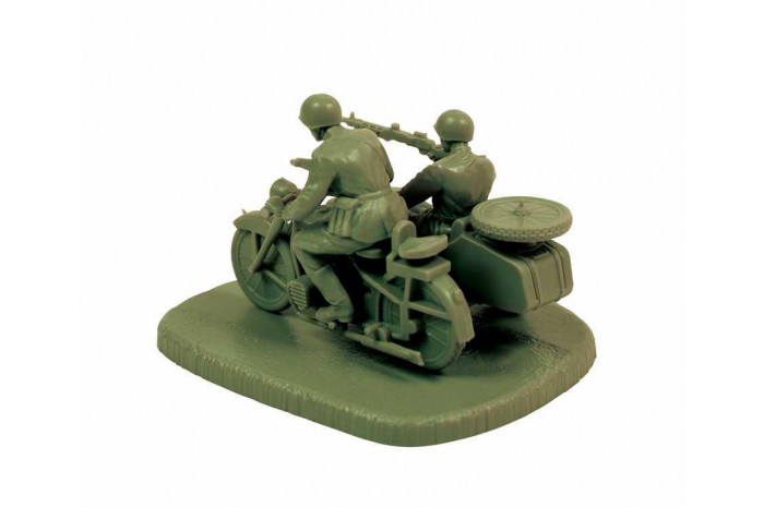 Wargames (WWII) figurky 6277 - Soviet M-72 Sidecar Motorcycle w/Crew (1:72)