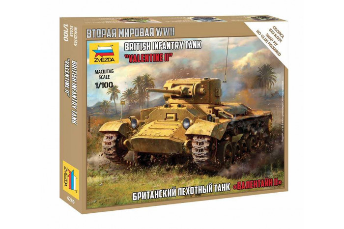Wargames (WWII) 6280 - British Infantry Tank Valentine II (1:100)
