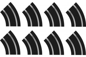 Rozšíření trati SCALEXTRIC C8196 - R2 Curve *8 Track Extension Pack