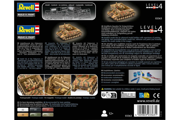 Plastic ModelKit military 03363 - Flakpanzer IV "Möbelwagen" 3.7cm Flak 43 (1:72)