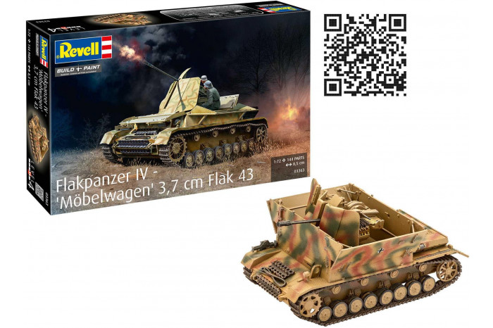 Plastic ModelKit military 03363 - Flakpanzer IV "Möbelwagen" 3.7cm Flak 43 (1:72)