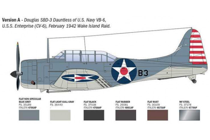 Model Kit letadlo 2841 - USN SBD-3 DAUNTLESS (1:48)