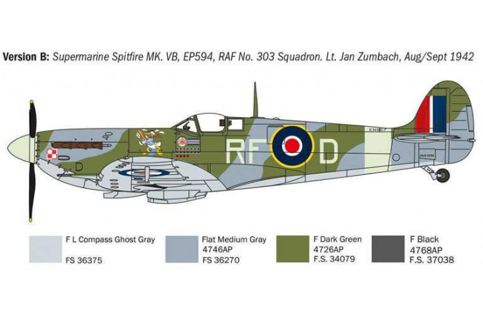 Model Kit letadlo 1482 - Spitfire Mk.V / Mk.IX Aces (1:72)