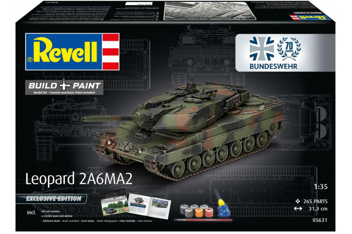 Gift-Set tank 05631 - 70 Years Bundeswehr: Leopard 2 A6A2 (Exclusive Edition) (1:35)