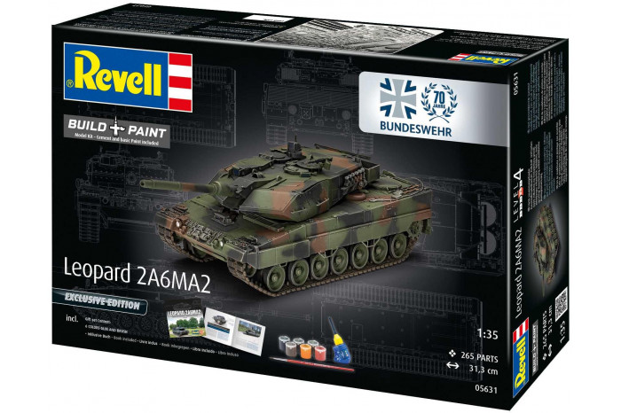 Gift-Set tank 05631 - 70 Years Bundeswehr: Leopard 2 A6A2 (Exclusive Edition) (1:35)