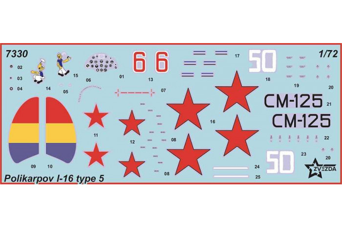 Model Kit letadlo 7330 - Polikarpov I-16 (1:72)