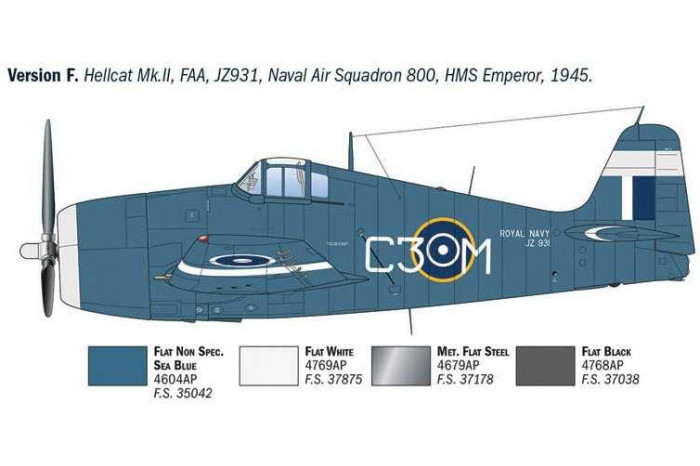 Model Kit letadlo 91213 - F6F-3/5 Hellcat (1:72)