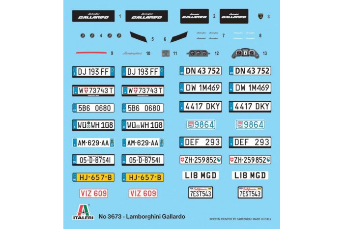 Model Kit auto 3673 - Lamborghini Gallardo (1:24)
