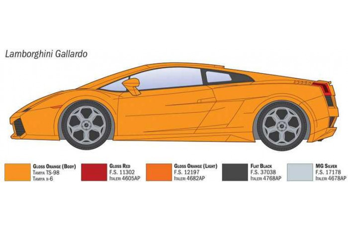 Model Kit auto 3673 - Lamborghini Gallardo (1:24)
