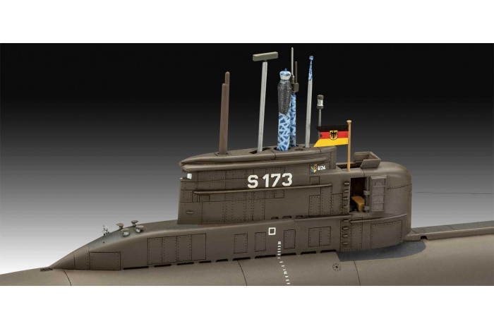 Plastic ModelKit ponorky 05186 - 70 Years Bundeswehr:Wilhelm Bauer,Type 206A,Class2 (1:144)