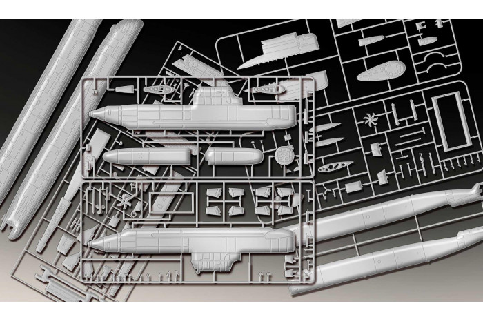 Plastic ModelKit ponorky 05186 - 70 Years Bundeswehr:Wilhelm Bauer,Type 206A,Class2 (1:144)