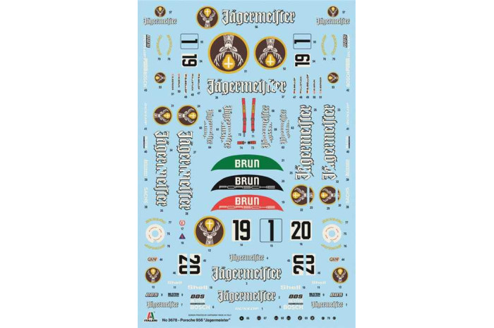 Model Kit auto 3678 - Porsche 956 Jagermeister (1:24)