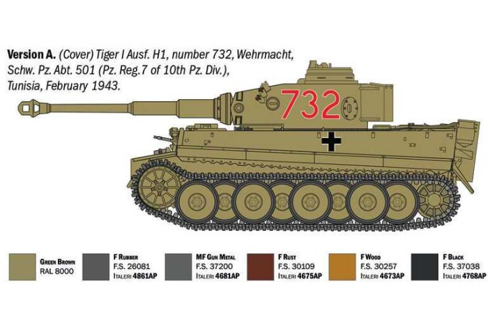 Model Kit tank 6767 - Pz. Kpfw. VI Tiger I Ausf. E/H1 (1:35)