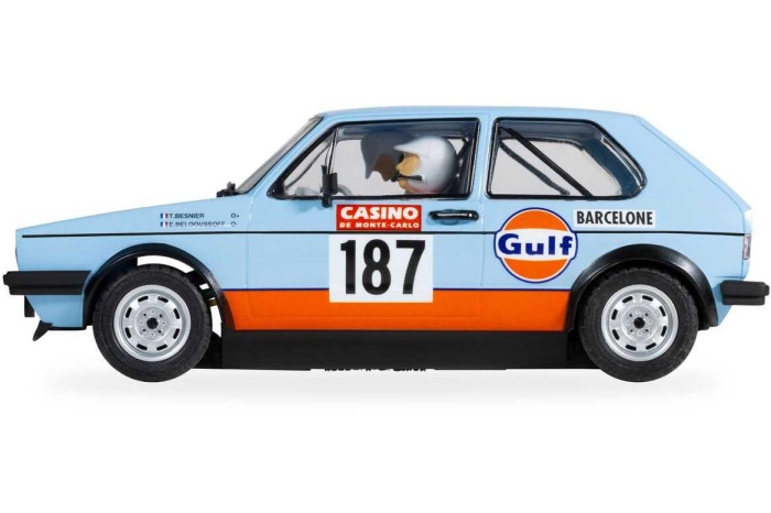 Autíčko Gulf SCALEXTRIC C4609 - Volkswagen Golf Gti (1:32)