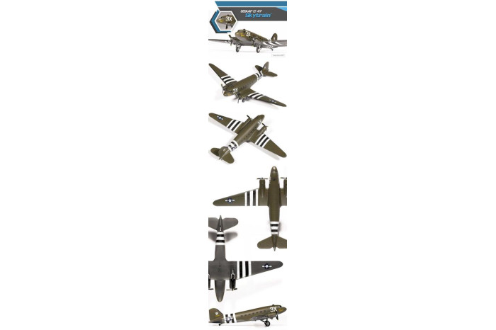 Model Kit letadlo 12633 - USAAF C-47 Skytrain (1:144)