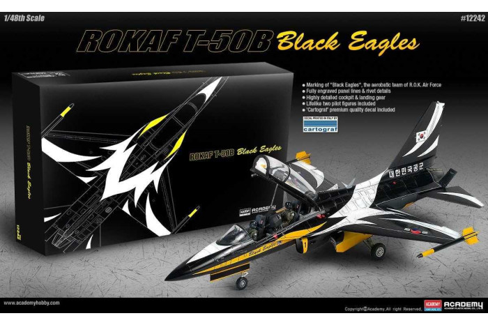 Model Kit letadlo 12242 - ROKAF T-50B "BLACK EAGLES" (1:48)
