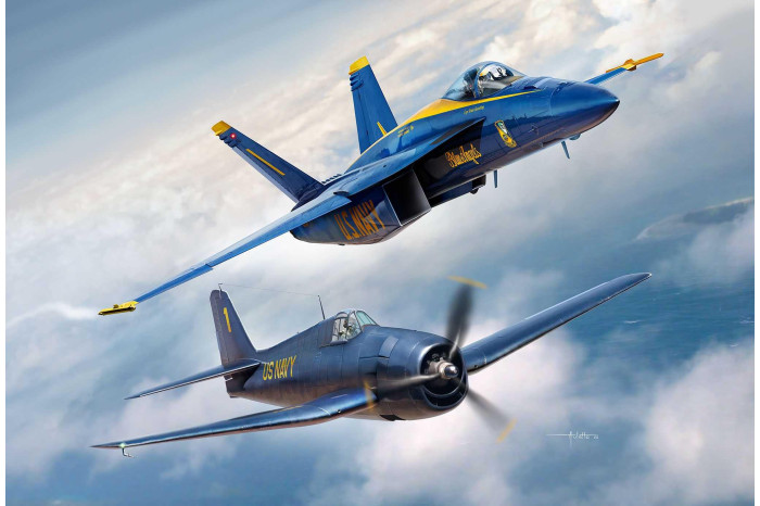 Gift-Set letadla 05613 - F/A-18E & Hellcat (Blue Angels) (80th Anniversary) (1:72)