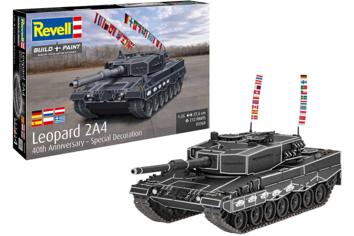 Plastic ModelKit tank 03368 - Leopard 2A4 - Special Decoration 40th Anniversary (1:35)