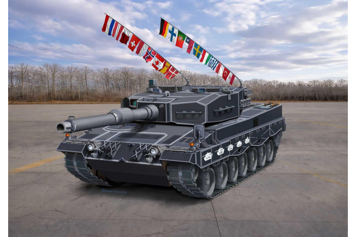 Plastic ModelKit tank 03368 - Leopard 2A4 - Special Decoration 40th Anniversary (1:35)