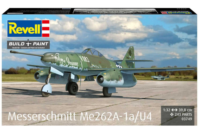 Plastic ModelKit letadlo 03749 - Messerschmitt Me262A-1a/U4 (1:32)