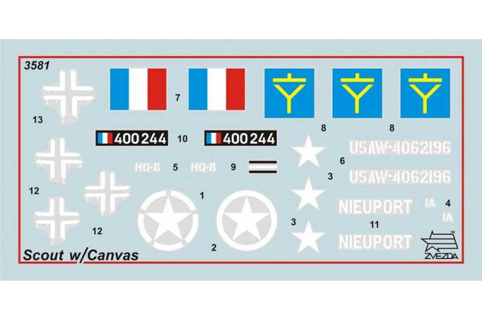 Model Kit military 3581 - M-3 Armored Scout Car with Canvas (1:35)