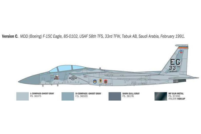 Model Kit letadlo 92763 - F-15C Eagle (1:48)