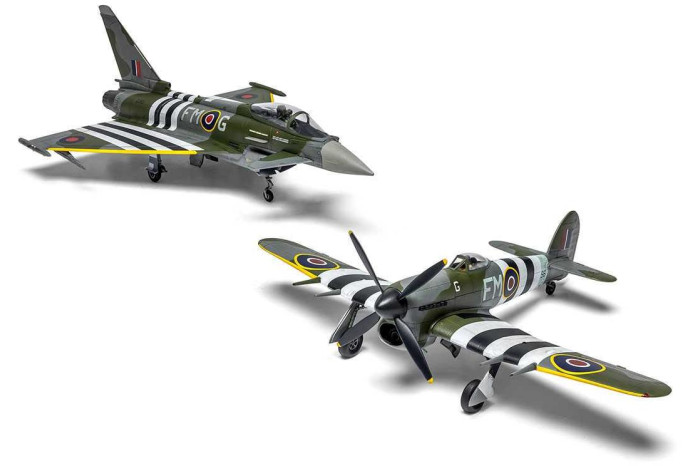 Classic Kit letadla A40001 - Eurofighter Typhoon FGR.4 (FMOG) + Hawker Typhoon Mk.Ib (Twin Pack) (1:72)