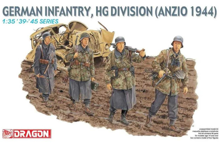 Model Kit figurky 6158 - GERMAN INFANTRY HG DIV ANZIO 1944 (1:35)