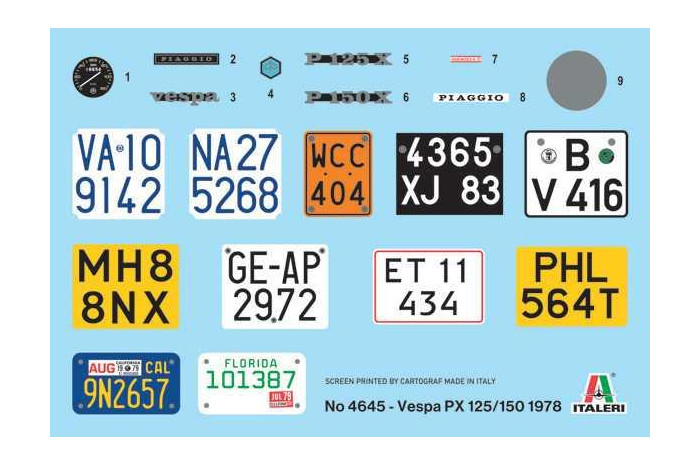Model Kit motorka 4645 - Vespa PX 125/150 1978 (1:9)