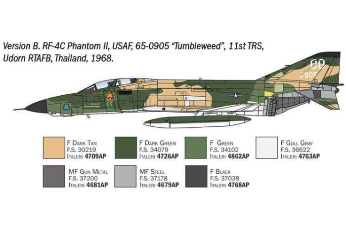 Model Kit letadlo 1477 - RF-4 C/E Phantom II (1:72)