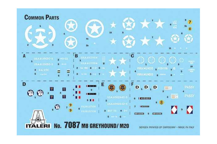 Model Kit military 7087 - M8 Greyhound / M20 (1:72)