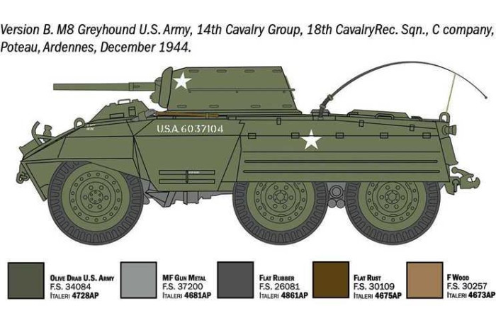 Model Kit military 7087 - M8 Greyhound / M20 (1:72)
