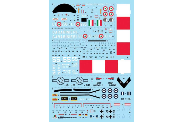 Model Kit vrtulník 2845 - AB.205 / UH-1D "SAR" (1:48)