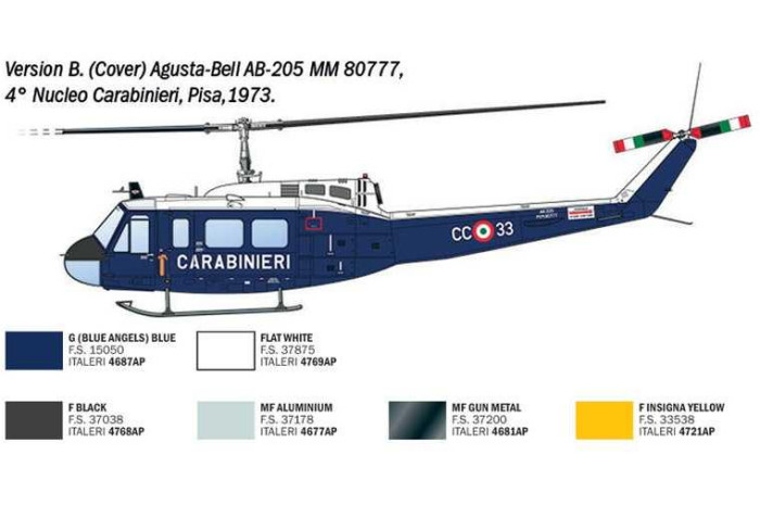 Model Kit vrtulník 2845 - AB.205 / UH-1D "SAR" (1:48)