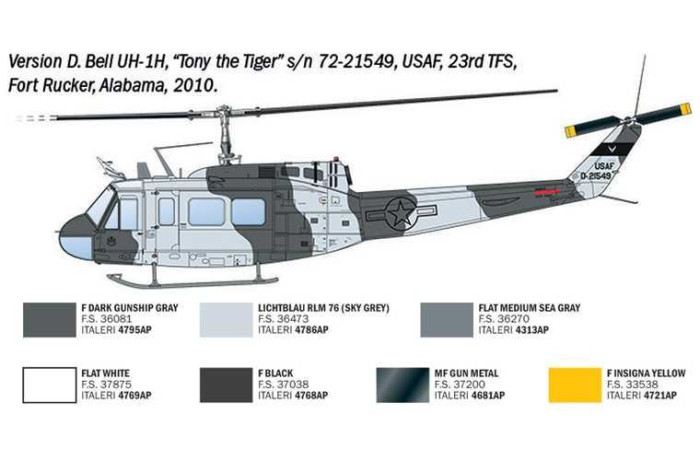 Model Kit vrtulník 2845 - AB.205 / UH-1D "SAR" (1:48)
