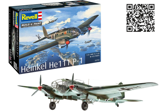 Plastic ModelKit letadlo 03755 - Heinkel He 111P-1 (1:32)