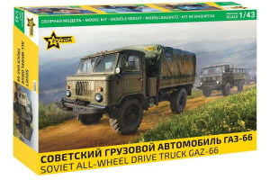 Model Kit auto 43008 - Soviet all-wheel drive truck GAZ-66 (1:43)