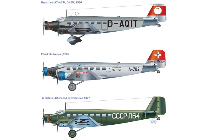 Model Kit letadlo 0150 - JUNKERS JU-52 3/m "TANTE JU" (1:72)