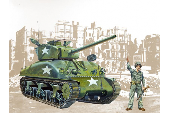 Model Kit tank 0225 - M4 A1 SHERMAN (1:35)
