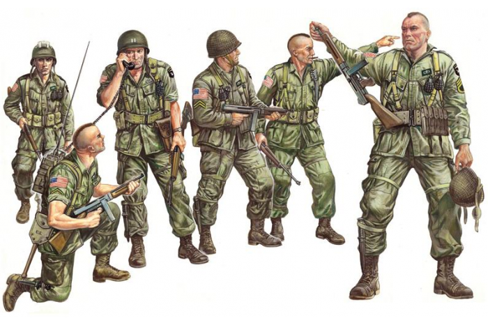 Model Kit figurky 0309 - U.S. PARATROOPS (1:35)