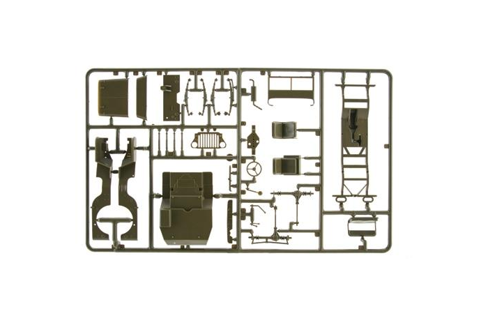 Model Kit military 0314 - Willys MB Jeep with Trailer (1:35)