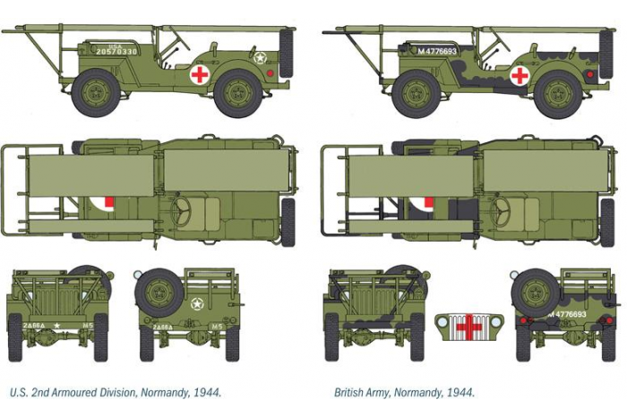 Model Kit military 0326 - 1/4 TON. 4x4 AMBULANCE JEEP (1:35)