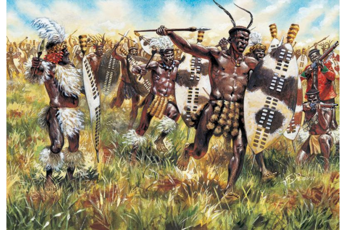 Model Kit figurky 6051 - ZULU WARRIORS (ZULU WAR) (1:72)
