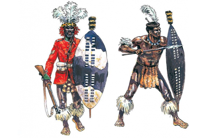 Model Kit figurky 6051 - ZULU WARRIORS (ZULU WAR) (1:72)