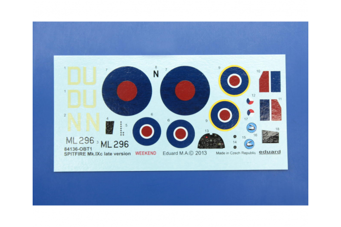 Spitfire Mk. IXc pozdní verze (1:48) - 84136