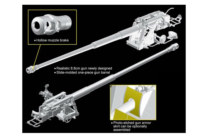 ARDELT-RHEINMETALL 8,8 PaK 43 WAFFENTRÄGER (1:35) - 6728