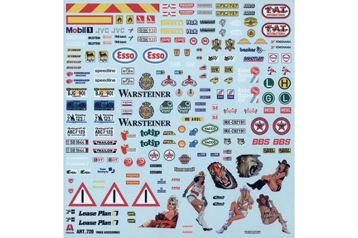 Model Kit doplňky 0720 - TRUCK ACCESSORIES (1:24)